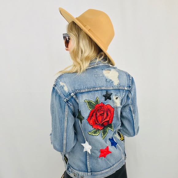 Signature 8 custom patch medium wash denim jacket - Picture 4 of 6